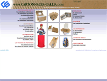 Tablet Screenshot of cartonnages-gallia.fr